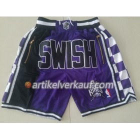 NBA Sacramento Kings Herren Pocket Shorts Lila Swingman